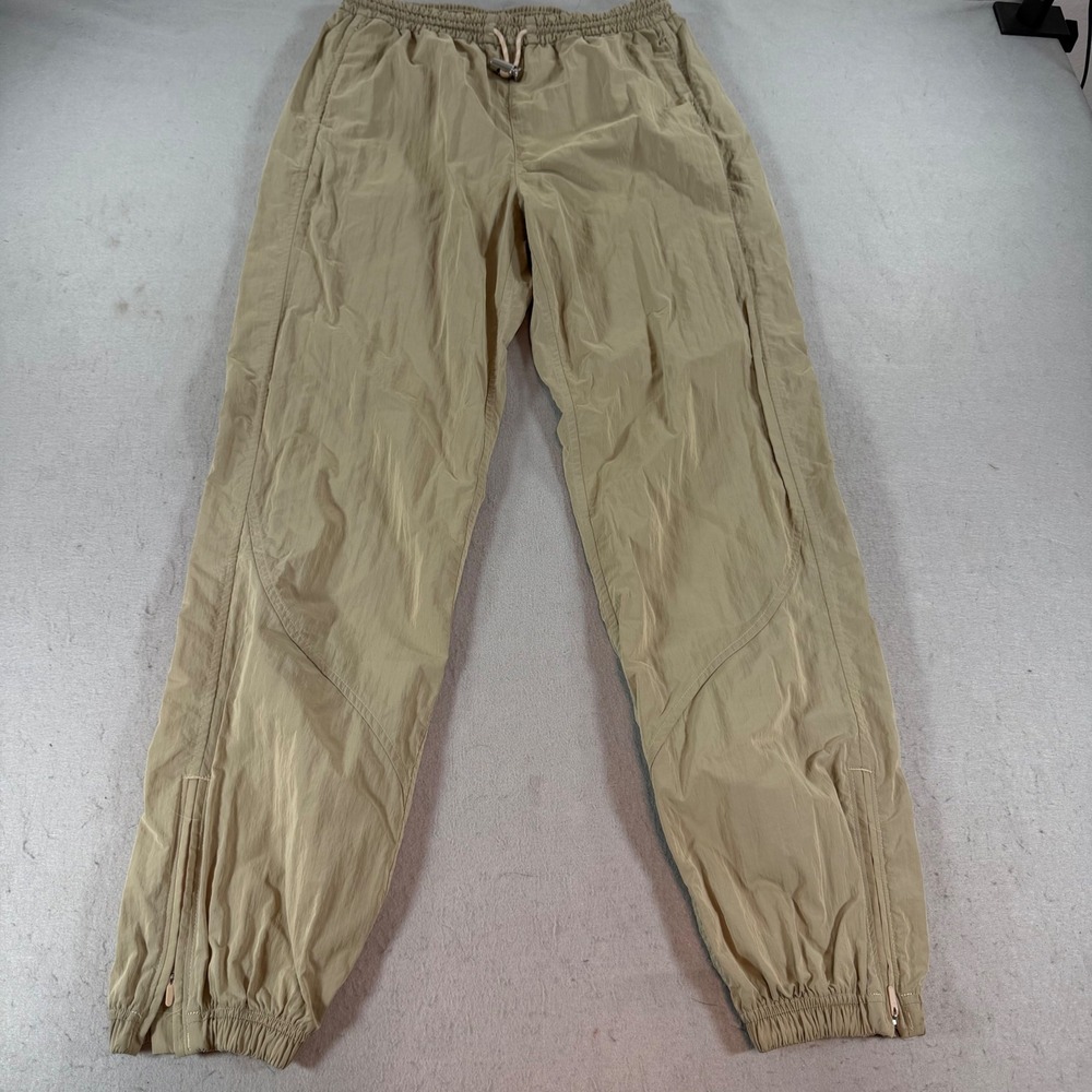 Lululemon Lab Nylon Joggers Womens 6 Tan Khaki Toggle Waist Zip Ankle
